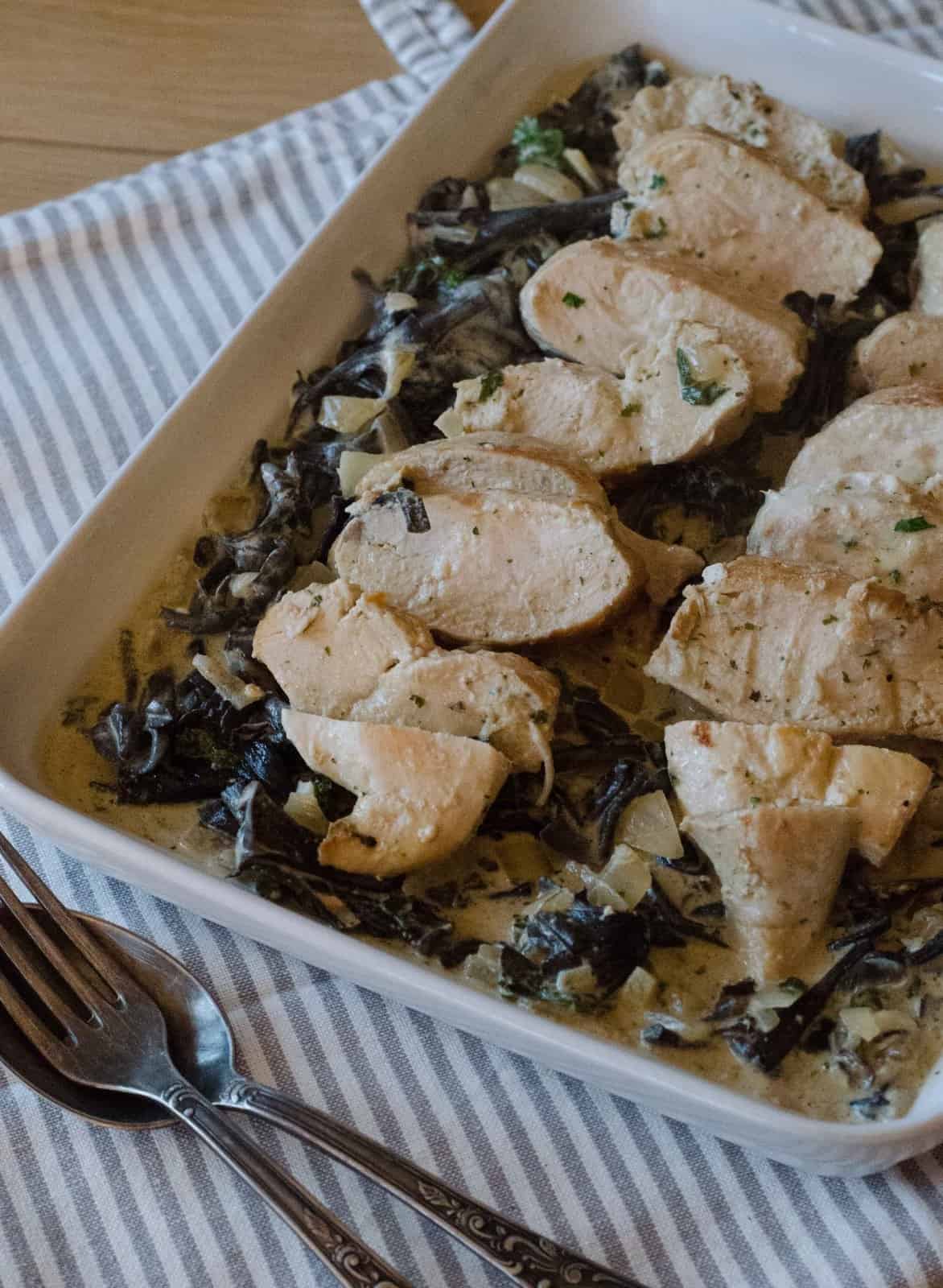 Poulet aux trompettes de la mort