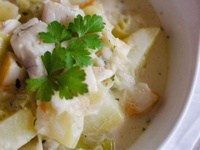 Bouillon crémeux de merlan & haddock