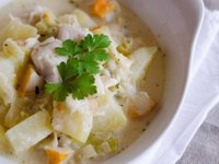 Bouillon crémeux de merlan & haddock