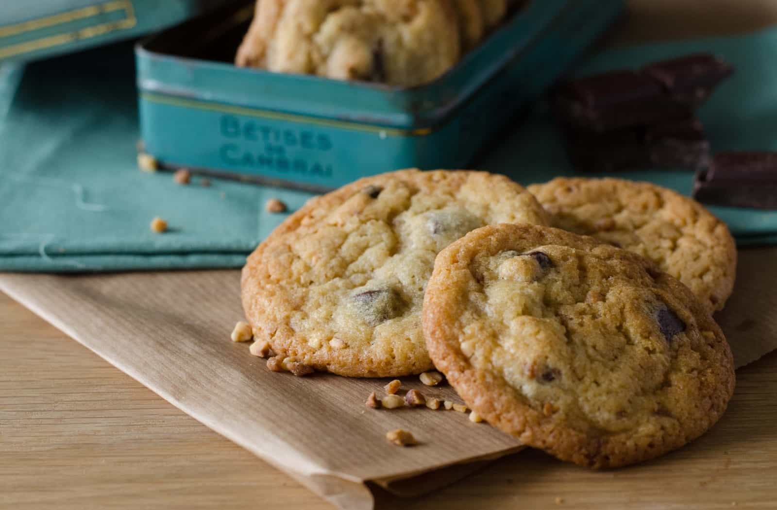 Cookies aux pépites de chocolat & nougatine