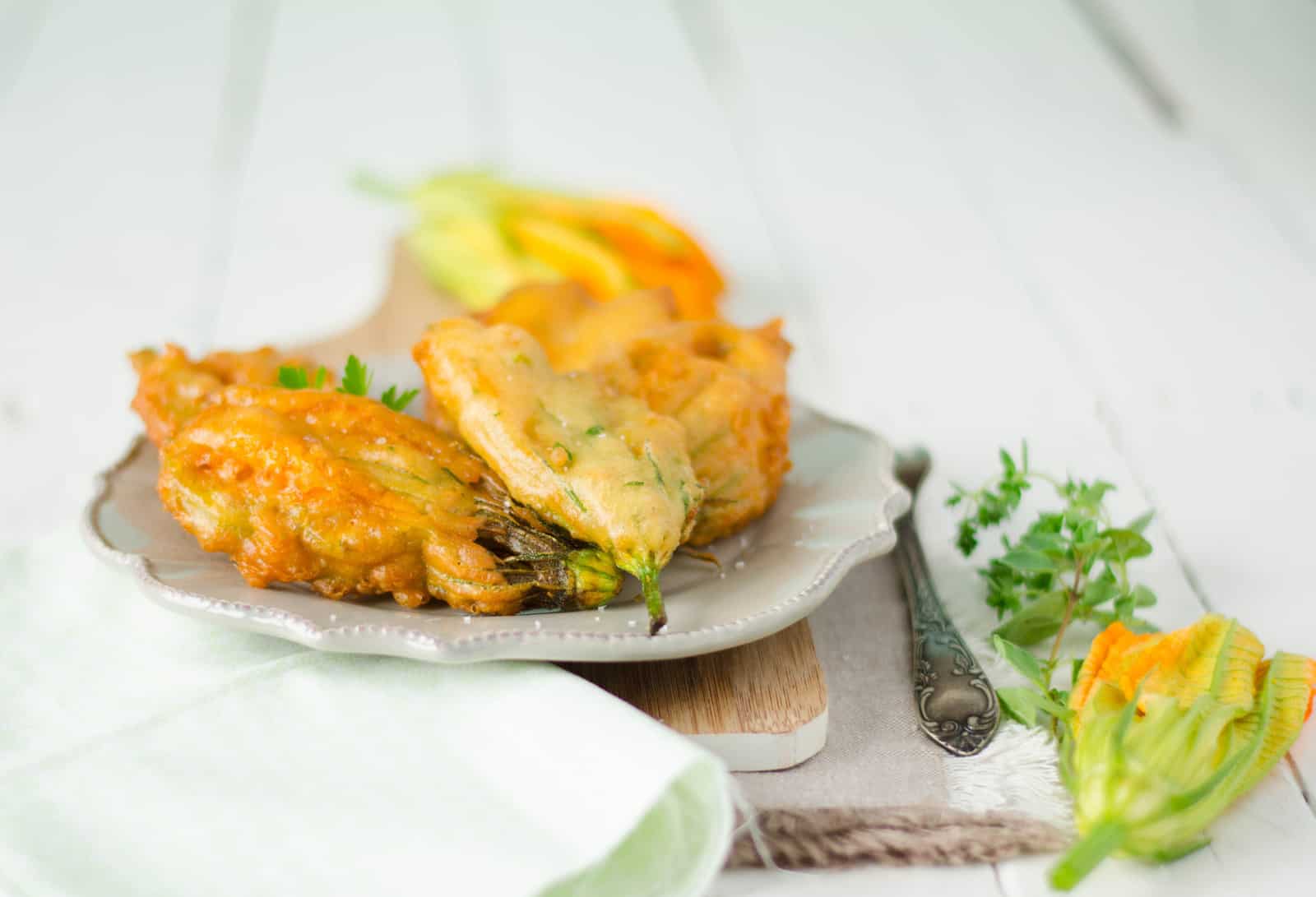 Beignets de fleurs de courgettes