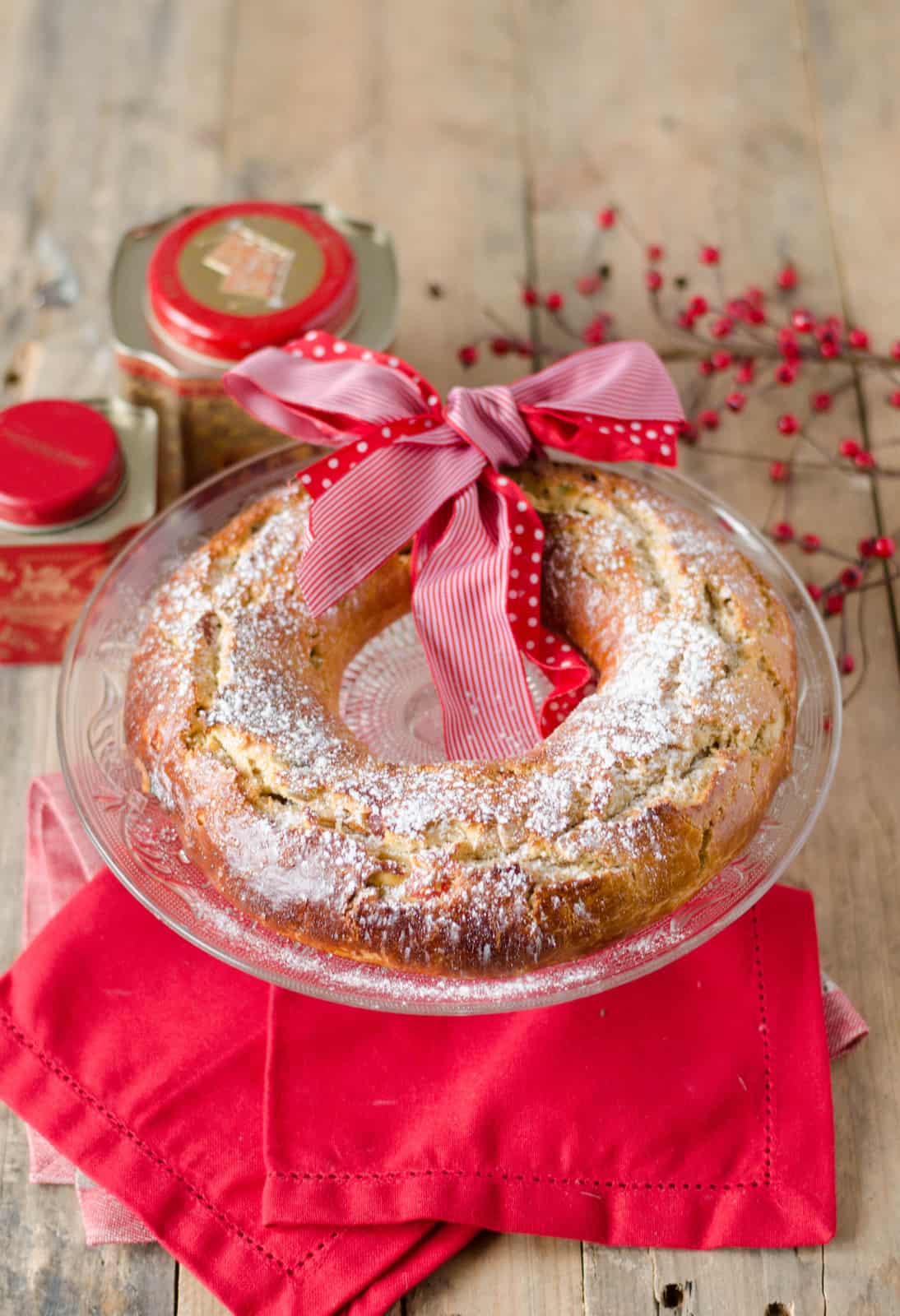 Couronne de l'Avent aux fruits confits