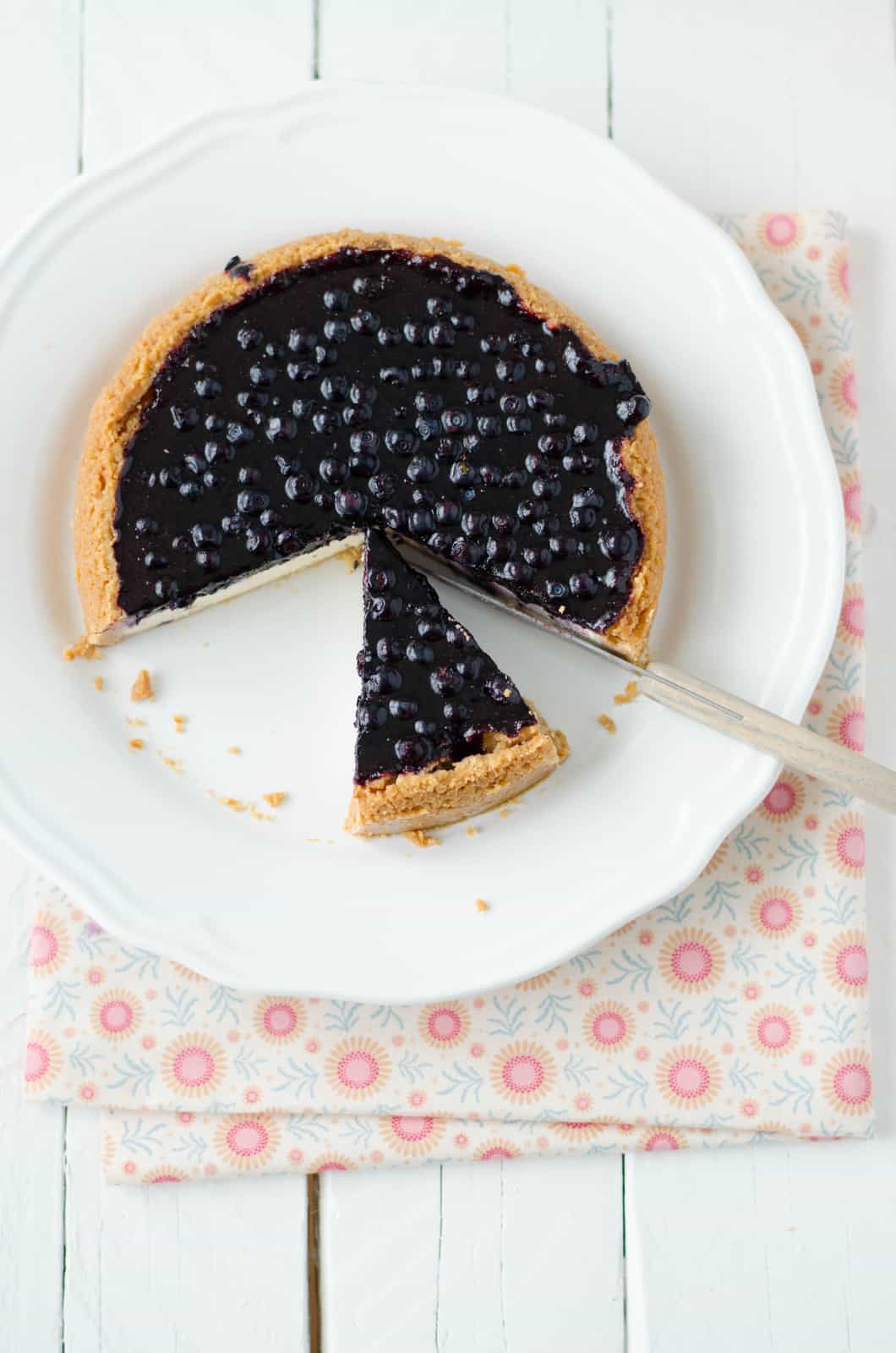 Cheesecake aux myrtilles sauvages