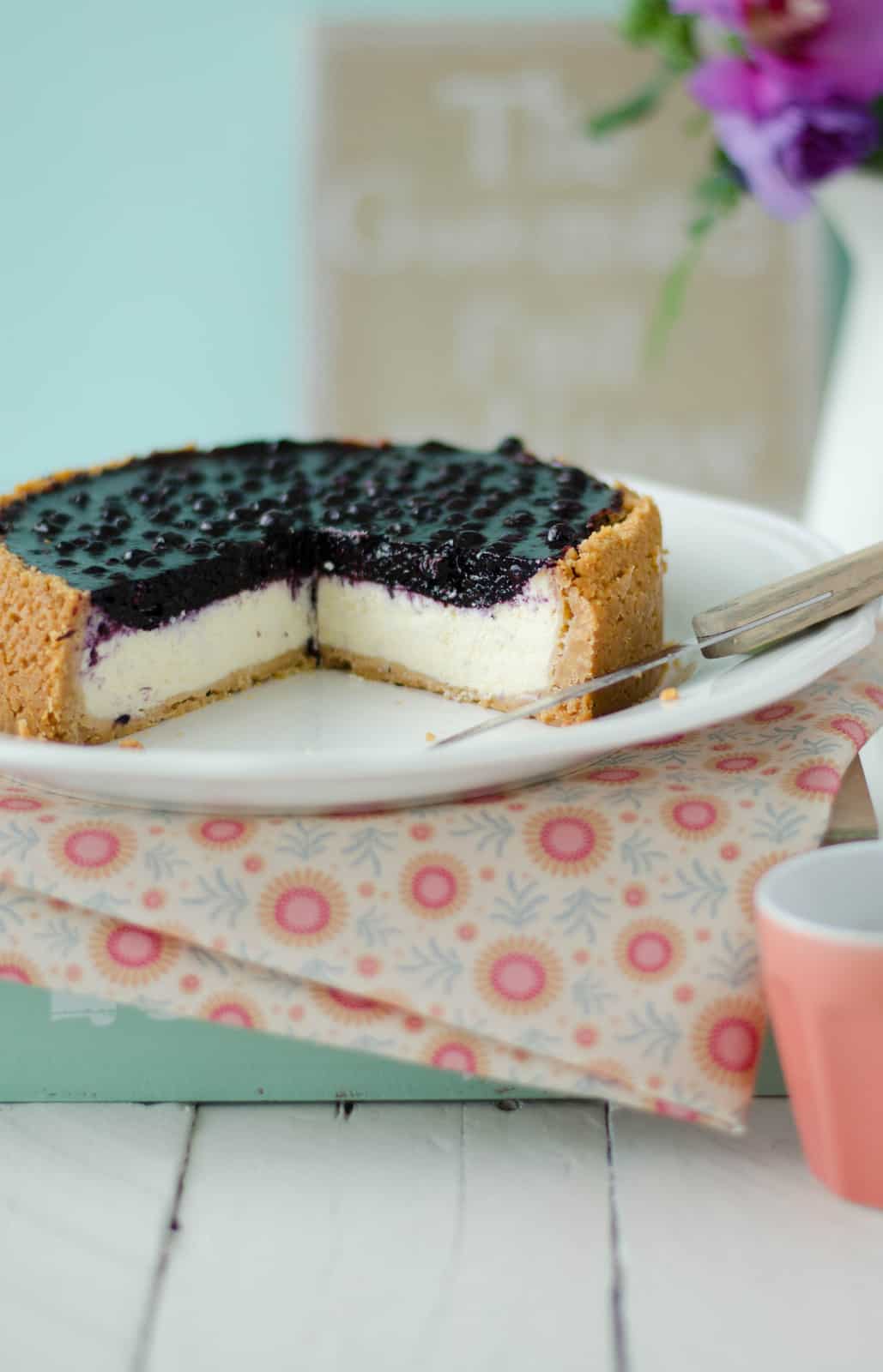 Cheesecake aux myrtilles sauvages