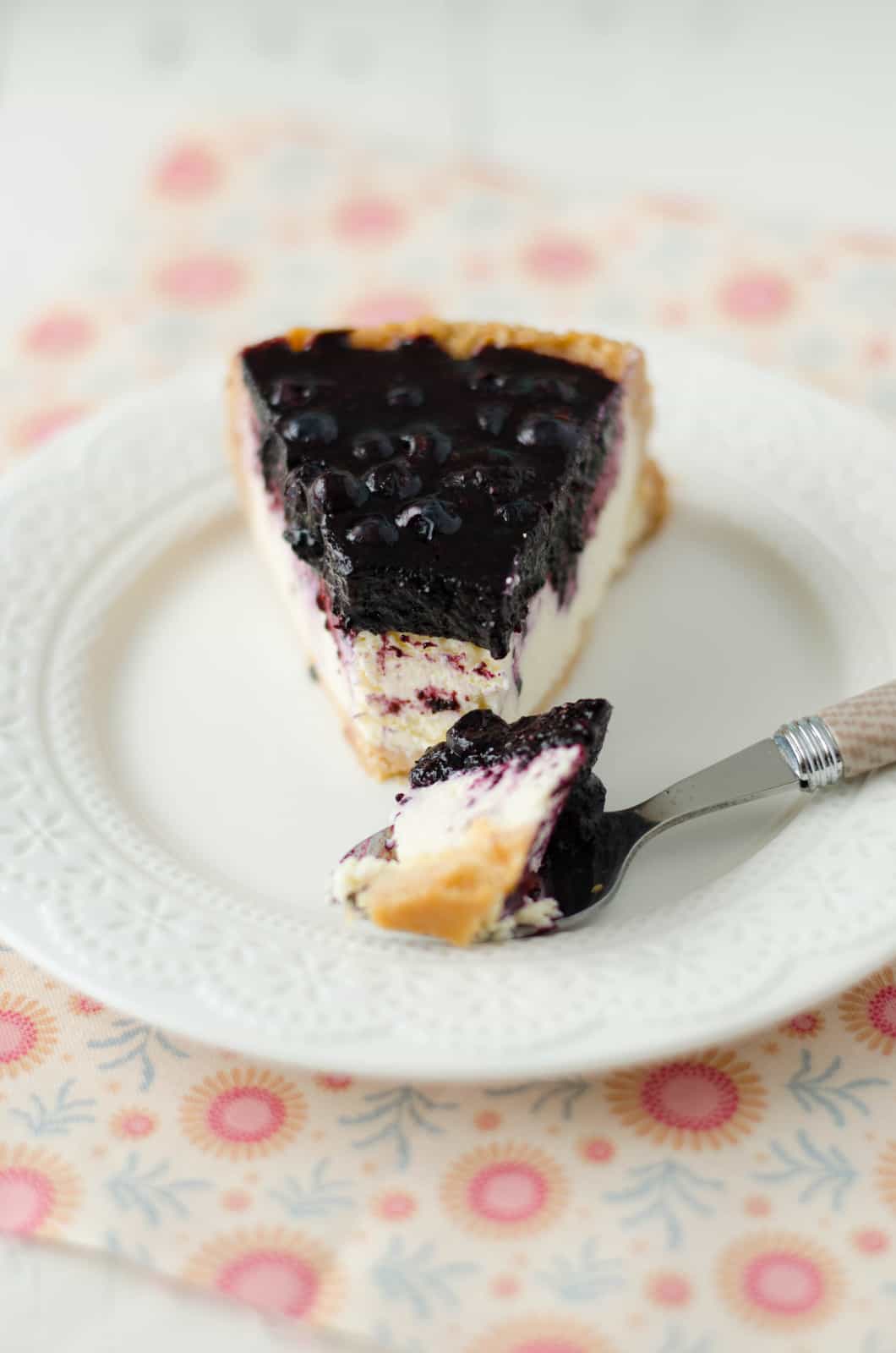 Cheesecake aux myrtilles sauvages