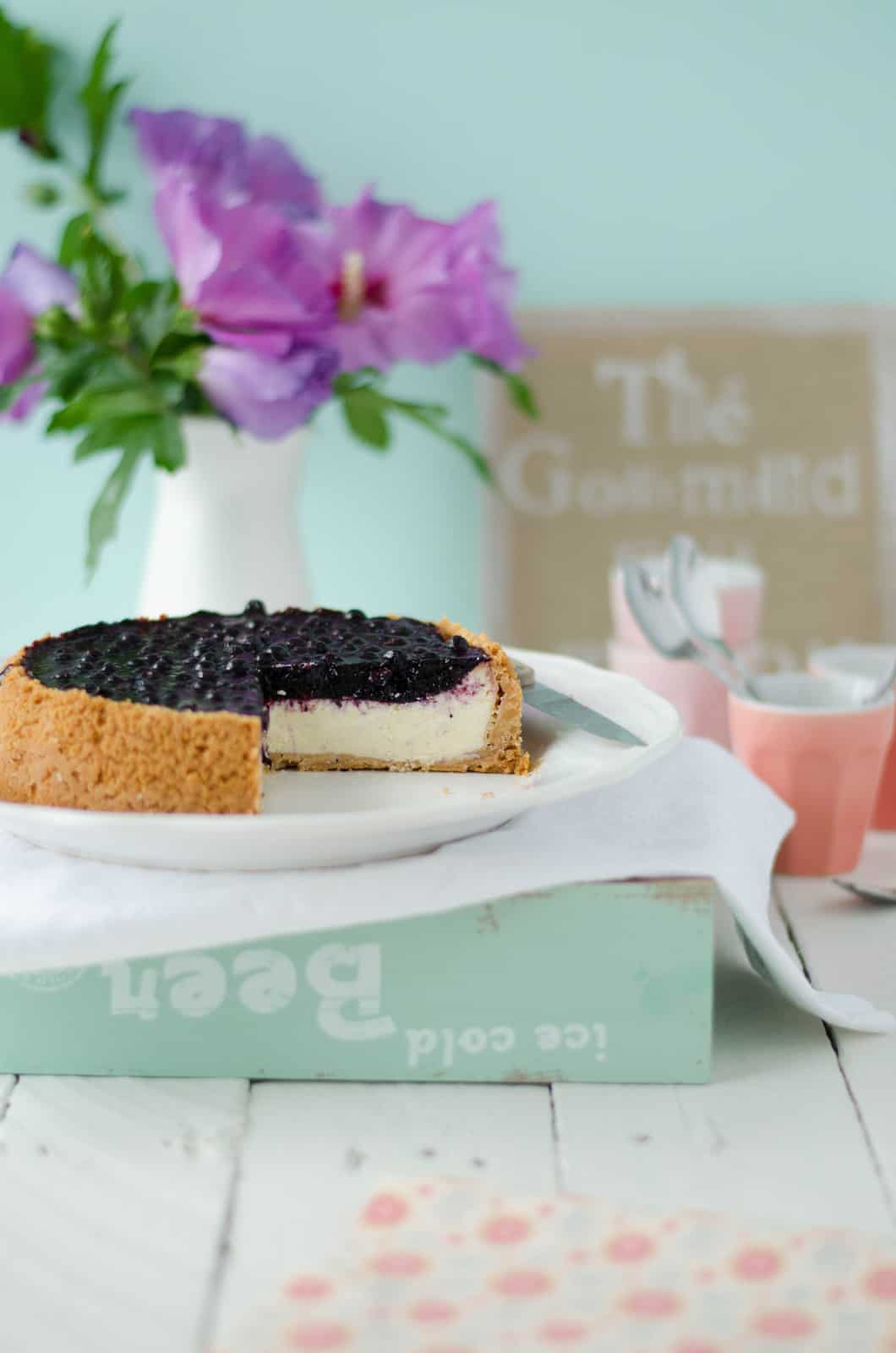 Cheesecake aux myrtilles sauvages