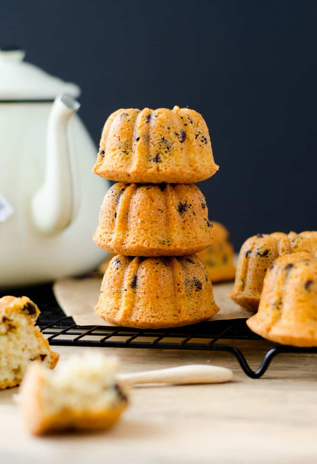 Mini bundt cakes aux pépites de chocolat