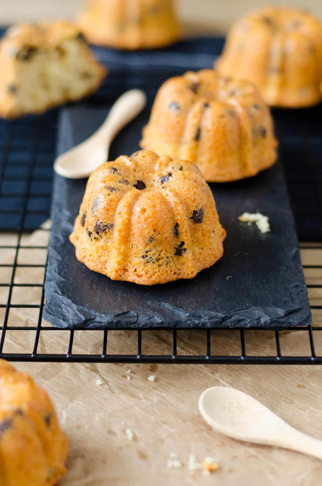 Mini bundt cakes aux pépites de chocolat