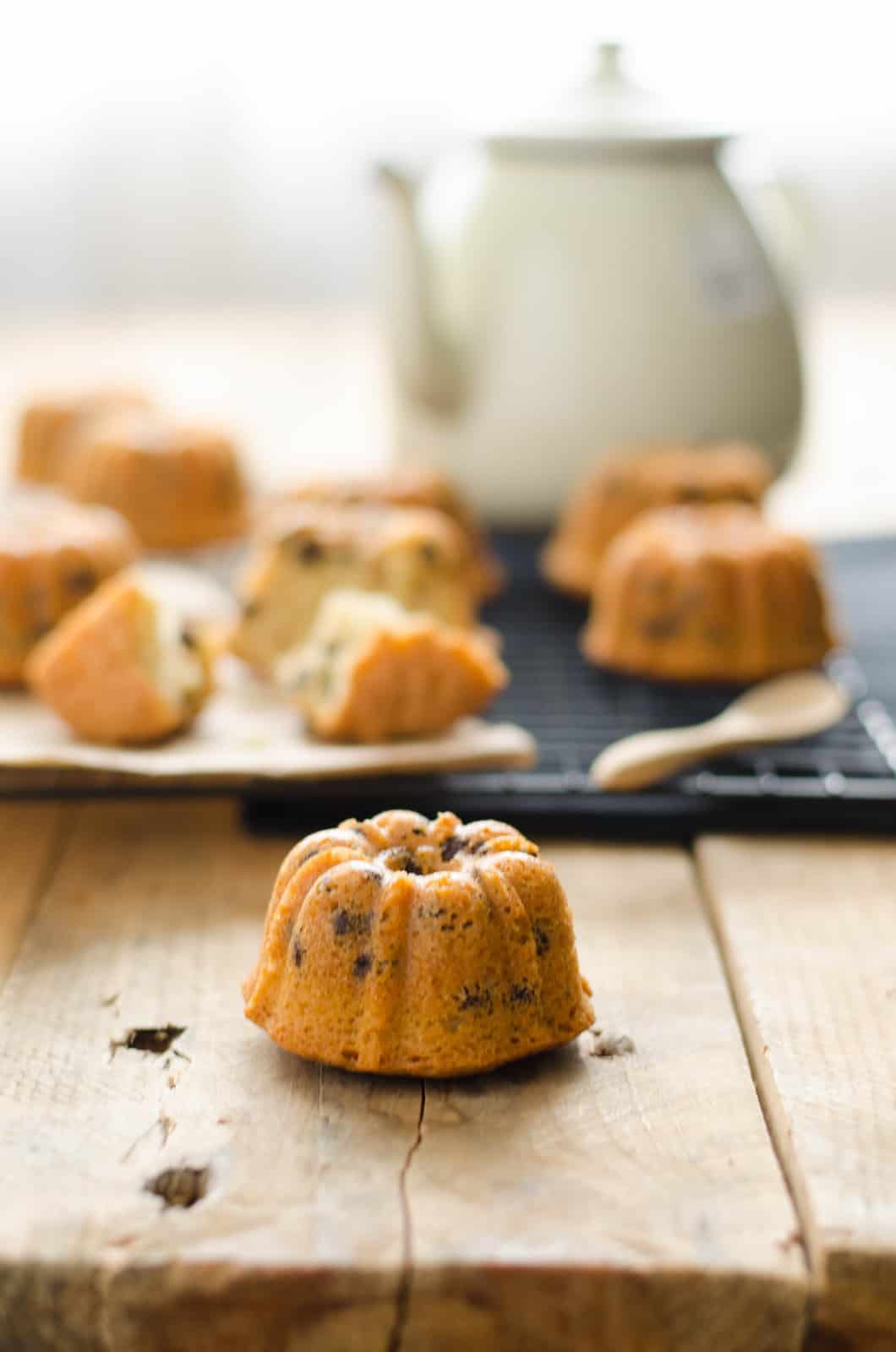 Mini bundt cakes aux pépites de chocolat