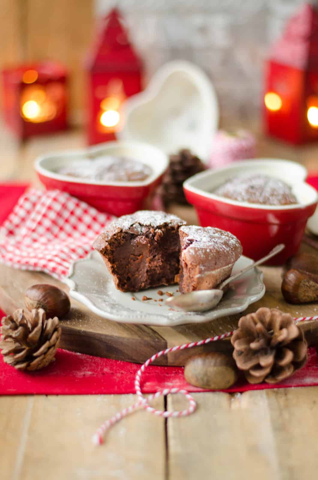 {Saint-Valentin } Moelleux au chocolat & à la crème de marron