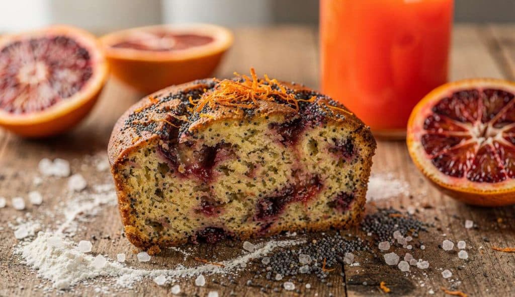 Recette de Cake aux Oranges Sanguines et Pavot