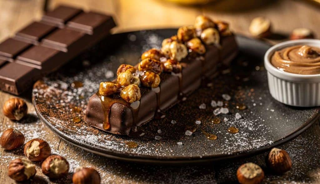 Manette de chocolat praliné aux éclats de noisettes caramélisées