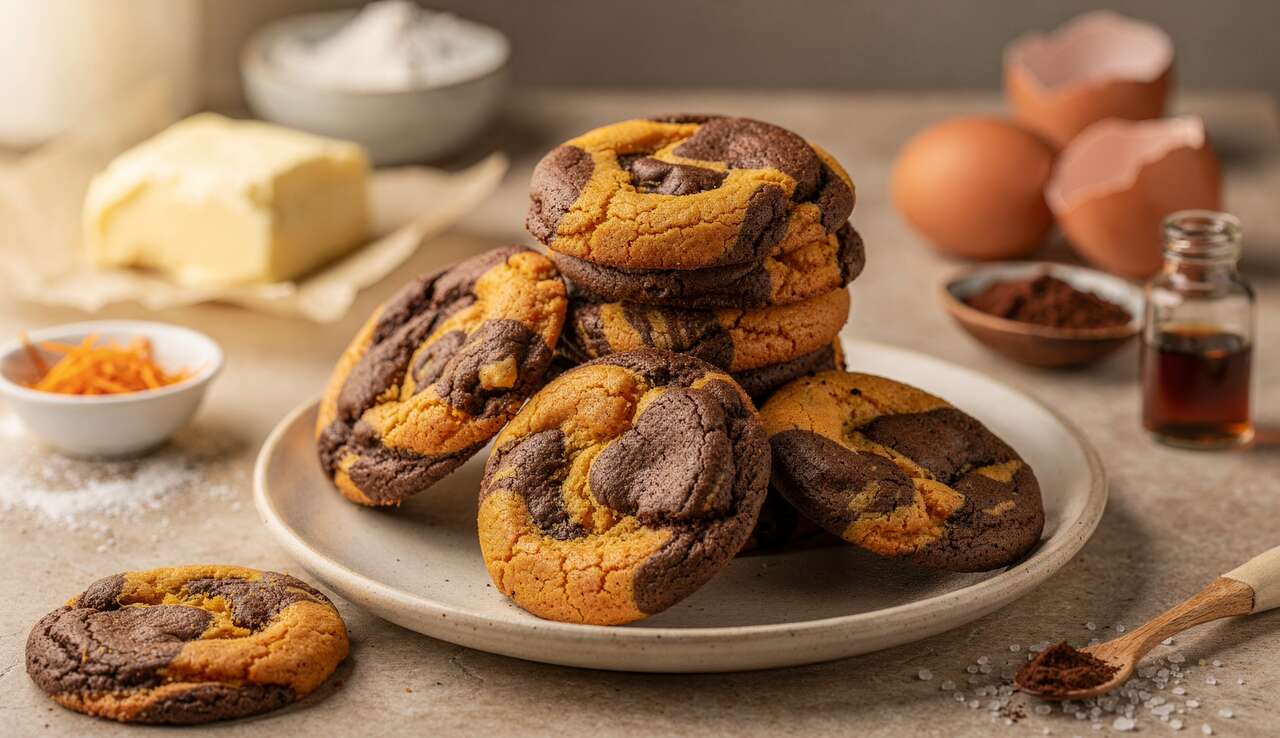 Biscuits Spirales Chocolat Orange : recette Facile et Savoureuse