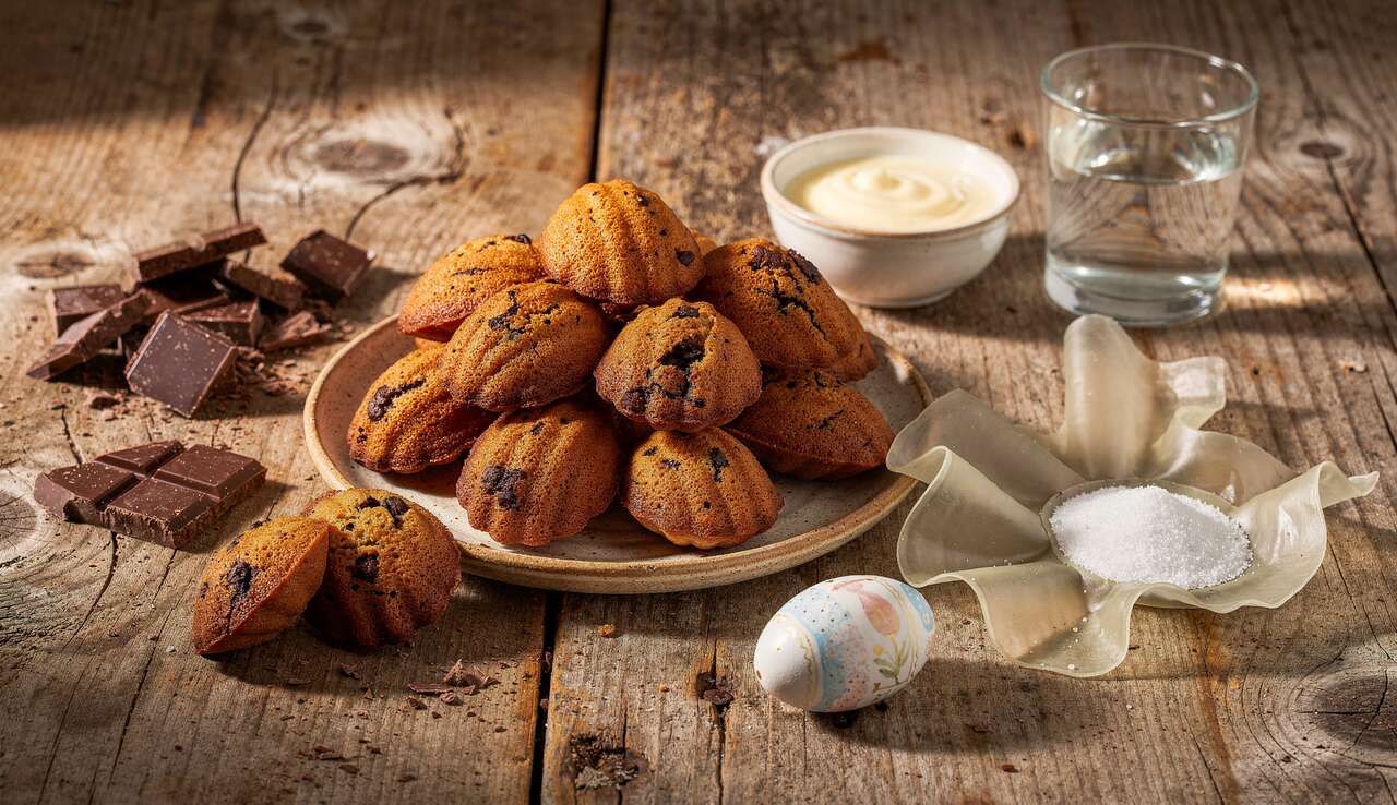 Charlotte de Pâques : madeleines au Chocolat