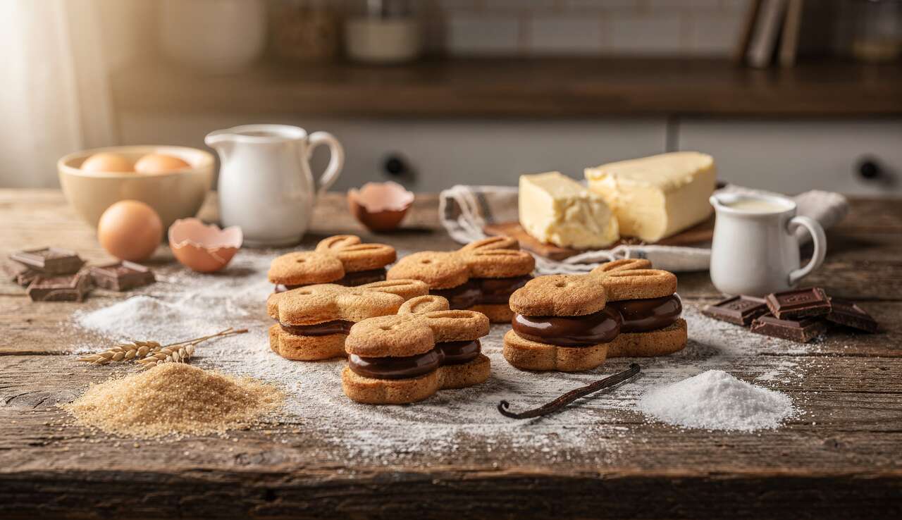 Biscuits lapins à la ganache Dulcey : recette gourmande