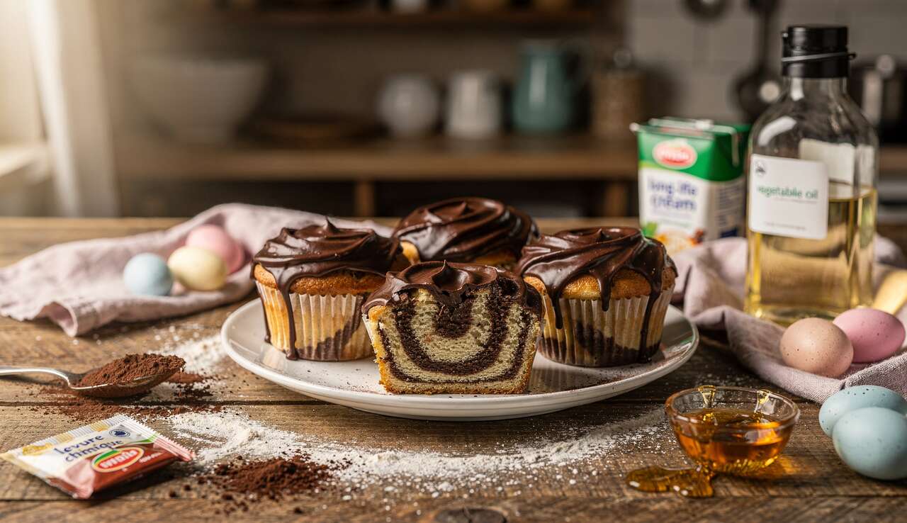 Zebra Cupcakes de Pâques : recette Gourmande et Originale