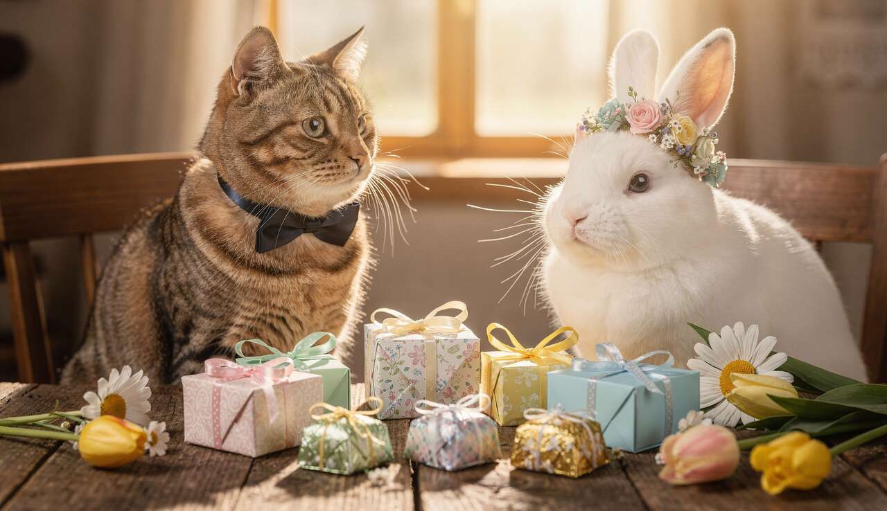 Chocolats de Pâques : mr Chat & Mme Lapin