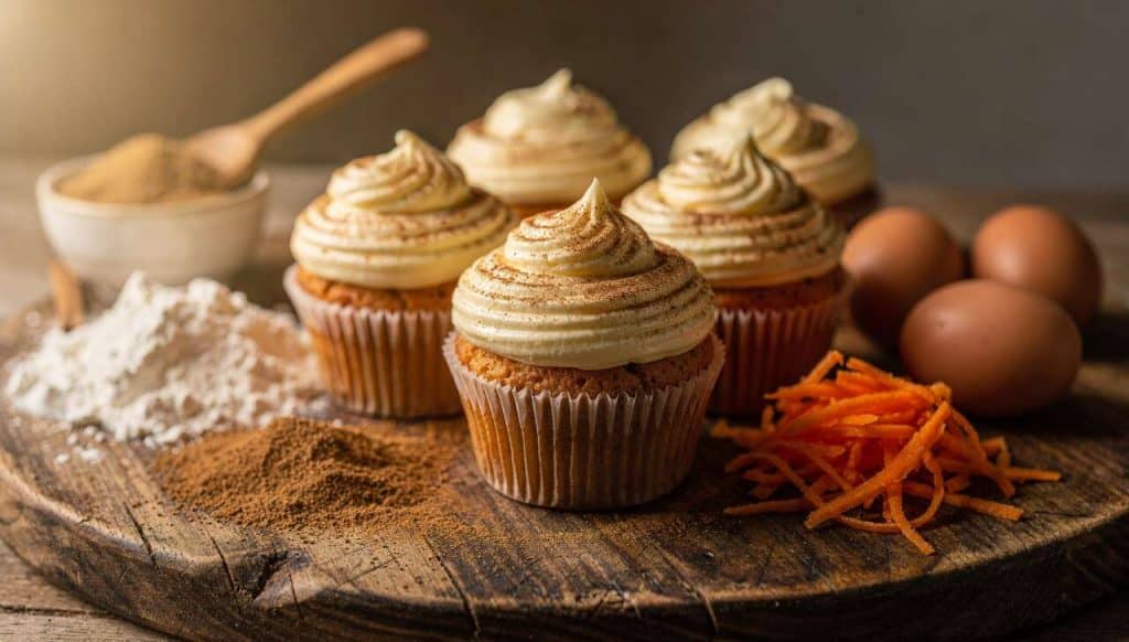 Recette de cupcakes à la carotte au mascarpone