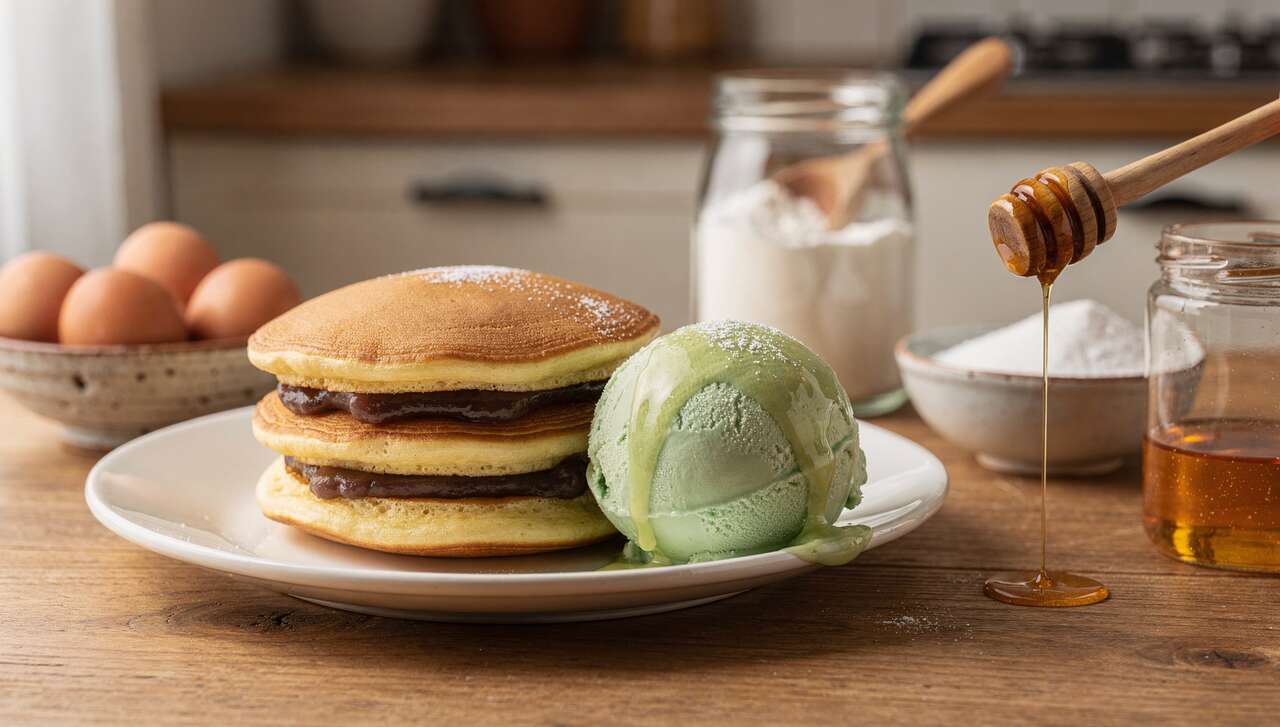 Dorayaki et glace au thé vert : recette gourmande
