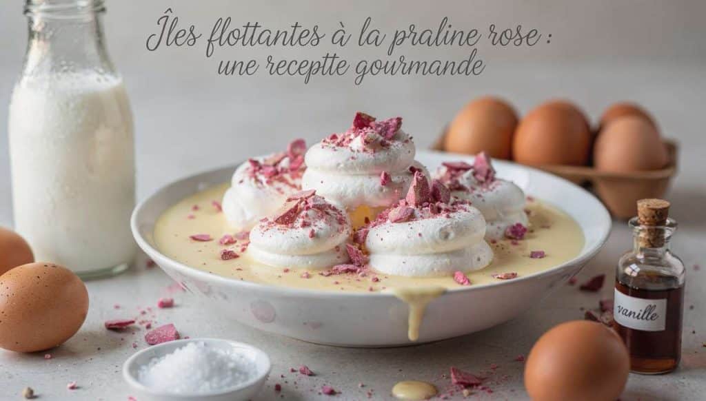 Îles flottantes à la praline rose : une recette gourmande