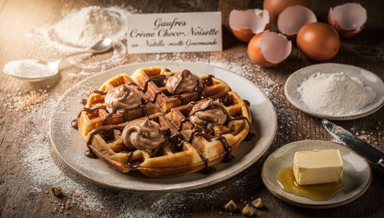Gaufres Crème Choco-Noisette au Nutella : recette Gourmande