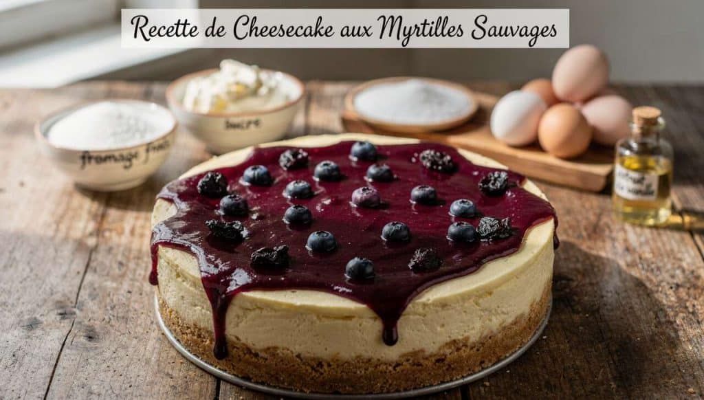 Recette de Cheesecake aux Myrtilles Sauvages