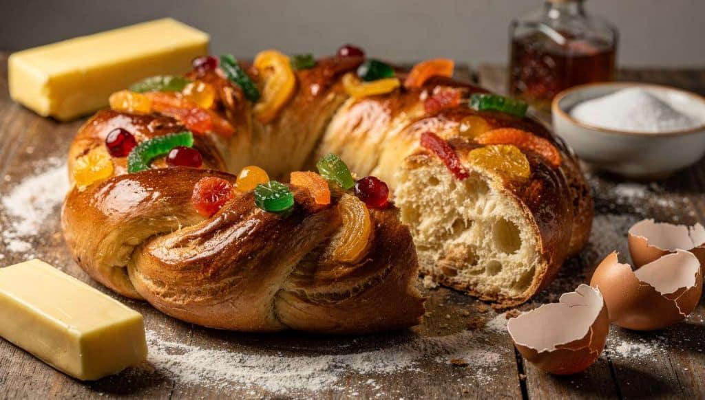 Couronne de l'Avent aux fruits confits : recette gourmande