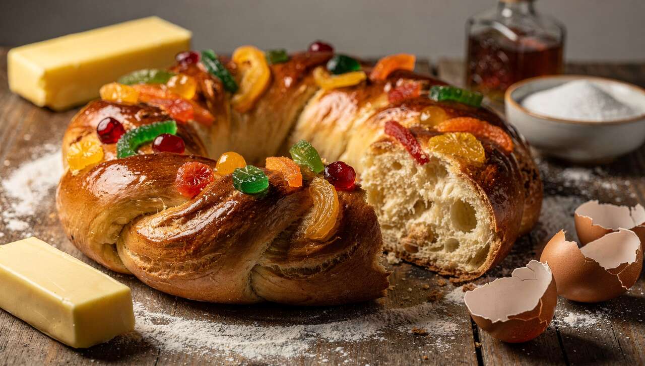 Couronne de l'Avent aux fruits confits : recette gourmande