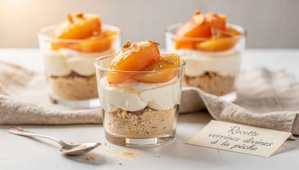 Recette verrines divines à la pêche