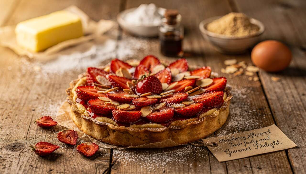 Tarte fraise amandine : délice fruité et gourmand