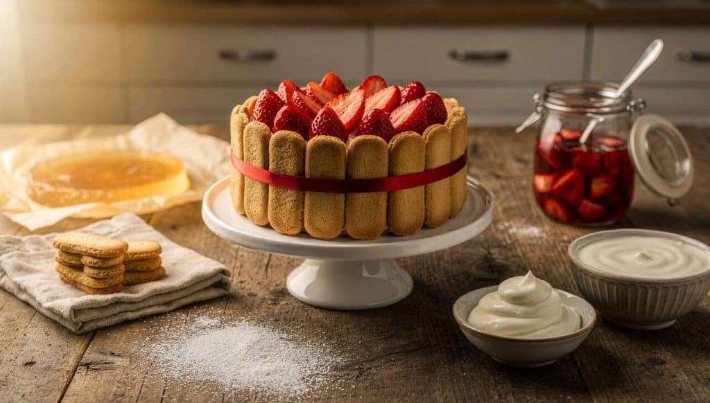 Recette facile de charlotte aux fraises