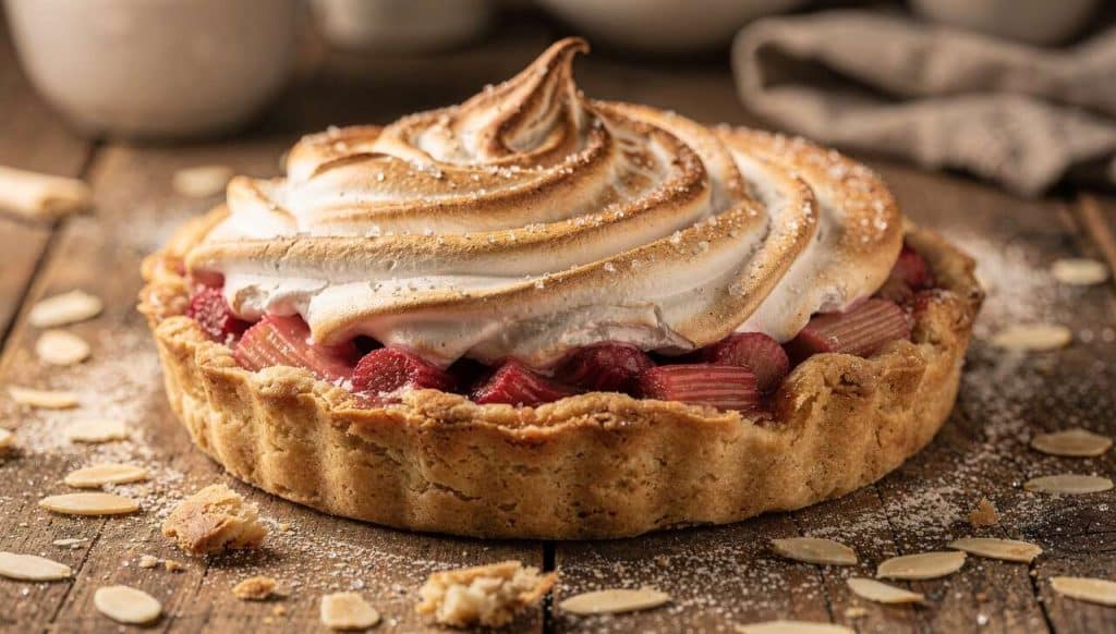 Tarte rhubarbe meringuée : la recette gourmande