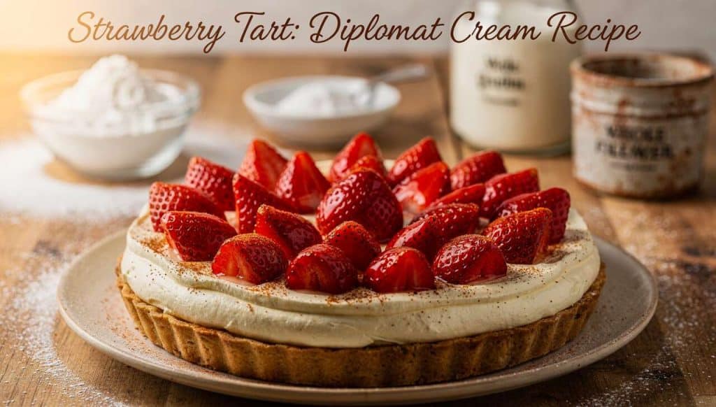 Tarte aux fraises : recette de la crème diplomate