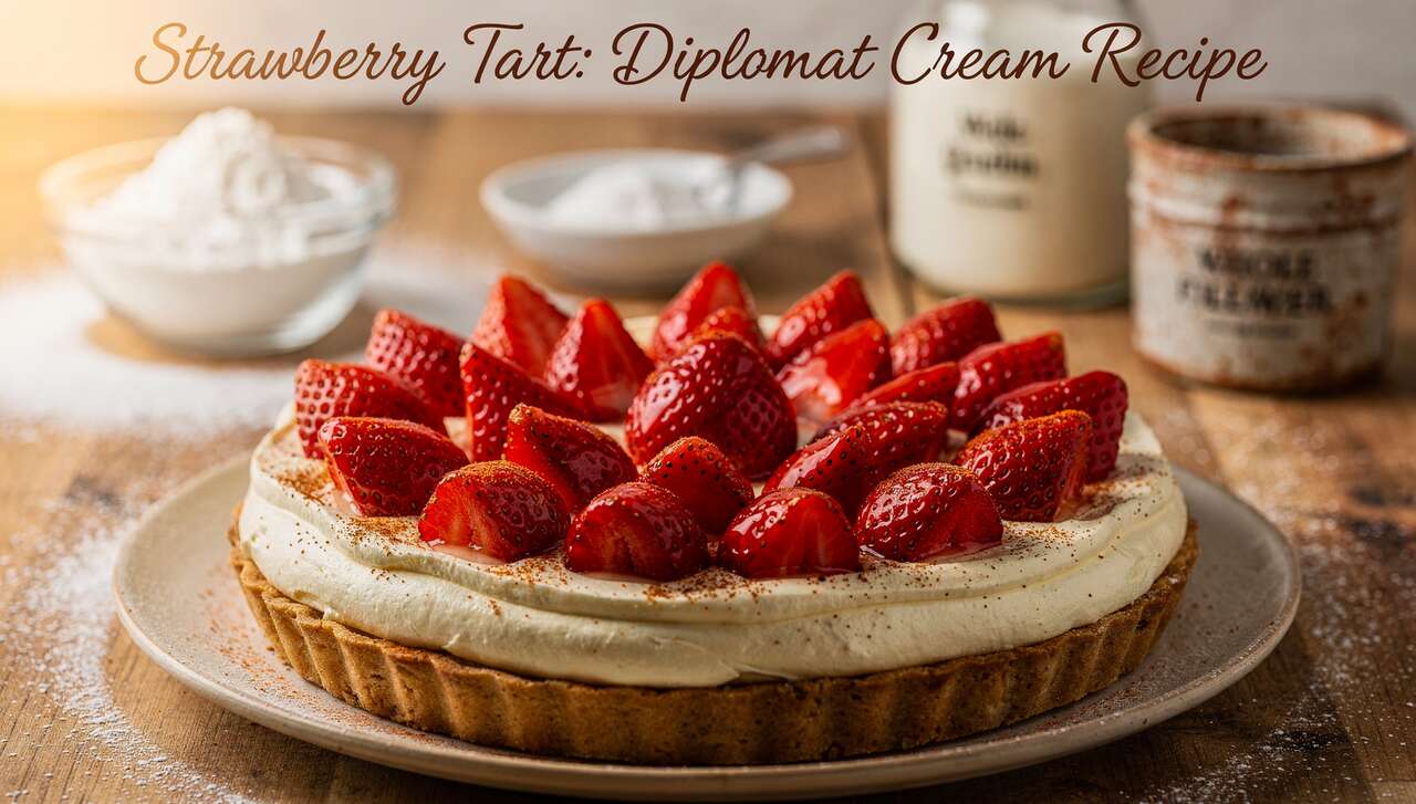 Tarte aux fraises : recette de la crème diplomate