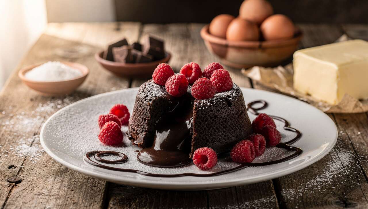 Fondant chocolat framboises : recette gourmande