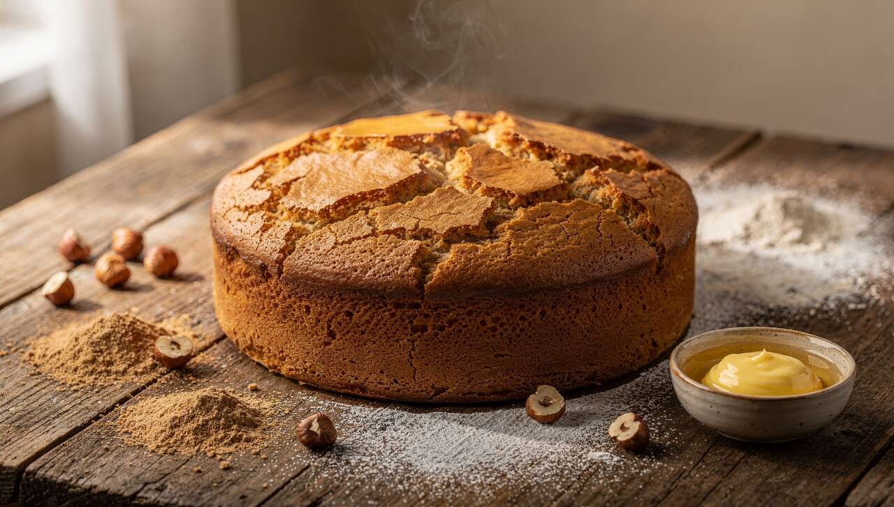 Recette du Creusois : gâteau traditionnel aux noisettes