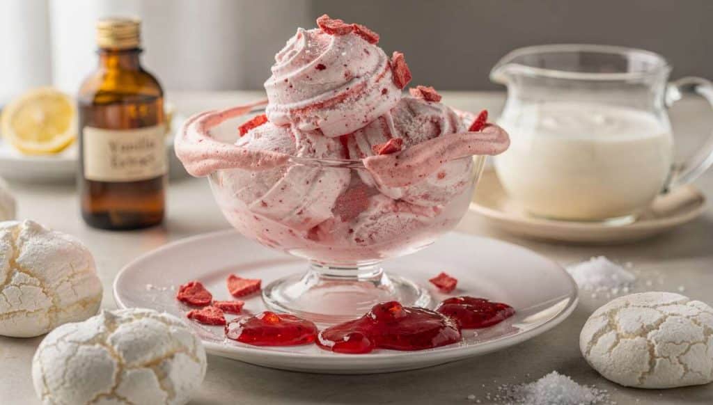Glace fraise meringue : recette gourmande et facile