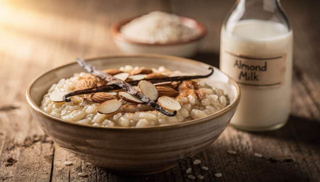 Recette de riz au lait d'amande vegan