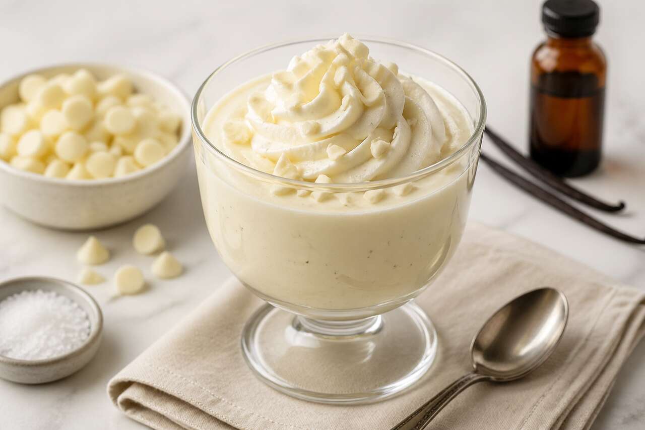 Recette de mousse au chocolat blanc onctueuse