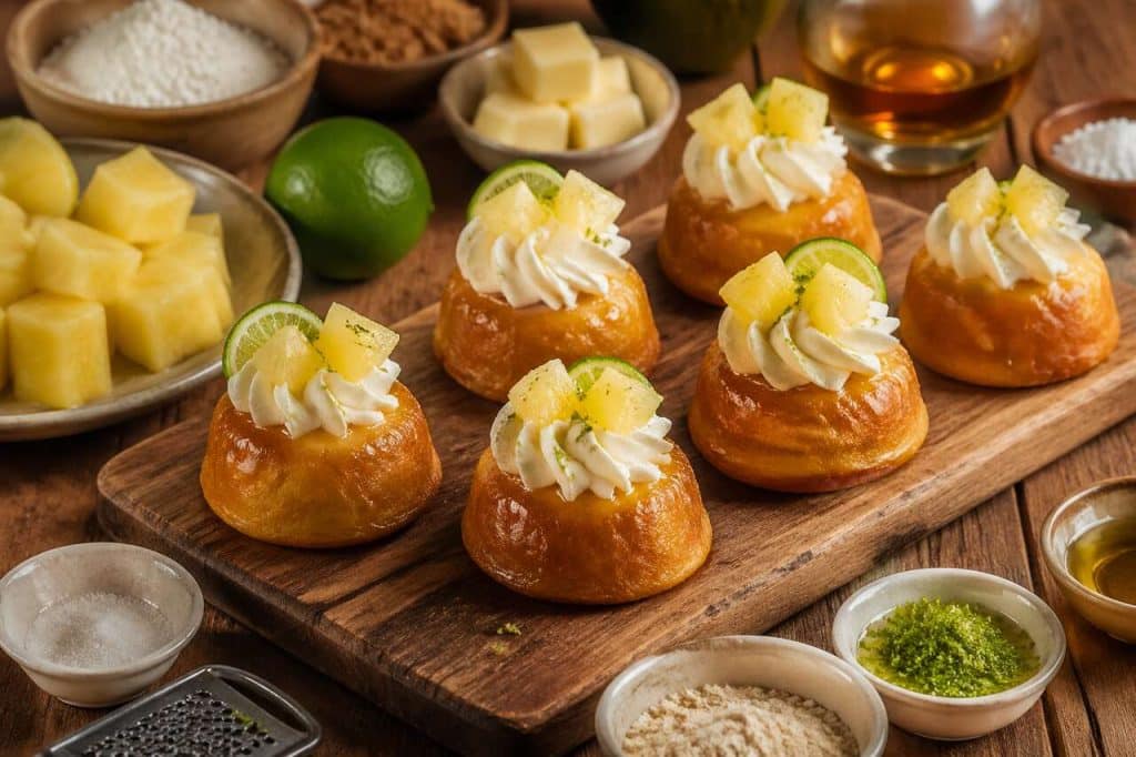 Mini babas à l'ananas et citron vert de Lignac : une recette gourmande