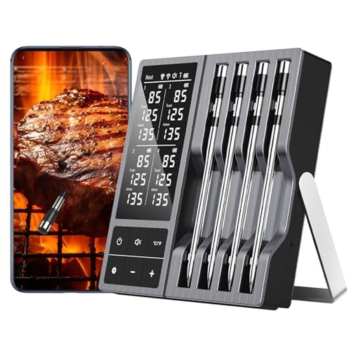 Test : thermomètre numérique TEMMIO à 4 sondes Bluetooth 5.2