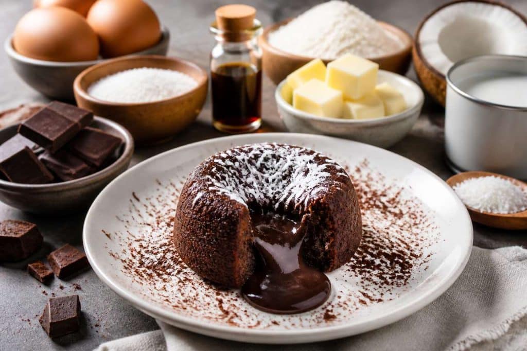Cœur coulant chocolat noix de coco : recette gourmande