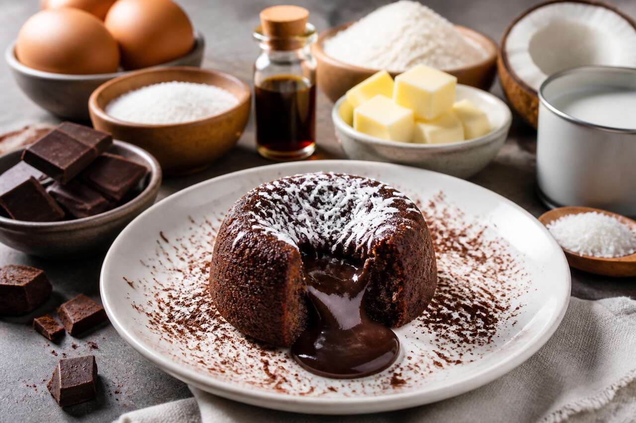 Cœur coulant chocolat noix de coco : recette gourmande
