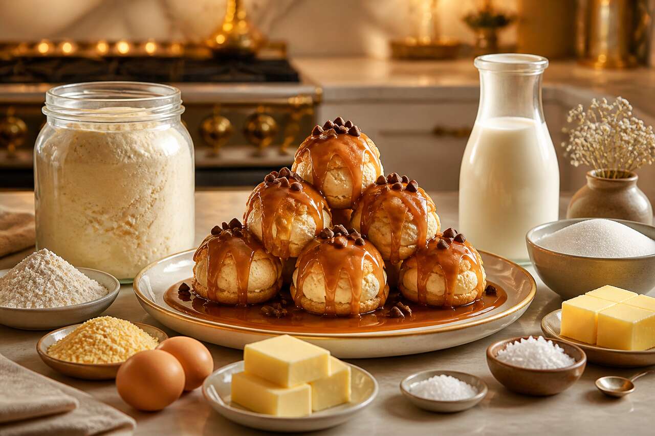 Profiteroles au caramel beurre salé : la recette gourmande