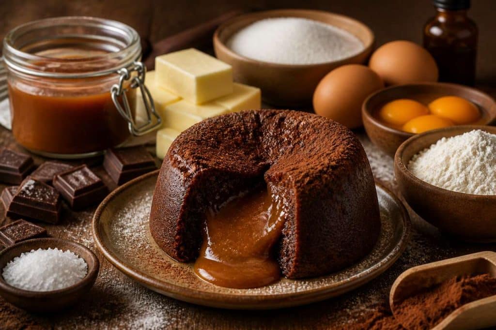 Moelleux au caramel cœur coulant : recette gourmande