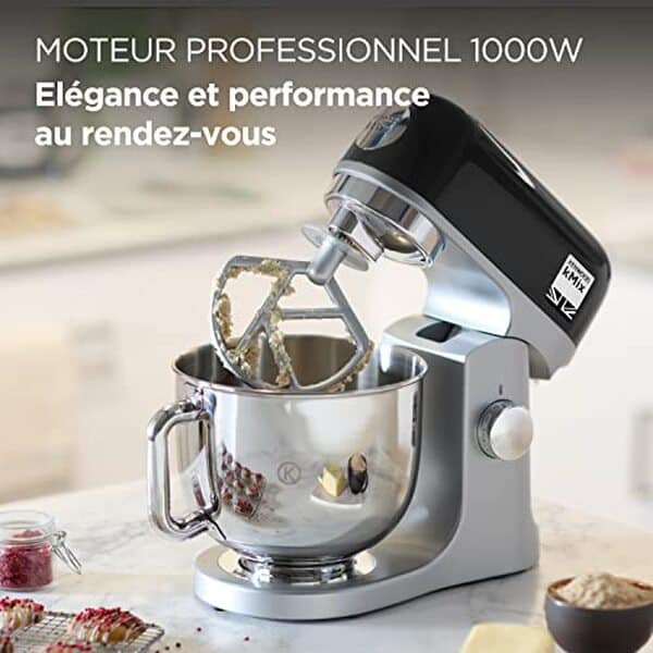 Découvrez le test complet du robot pâtissier Kenwood kMix KMX750BK : analyse de sa puissance, polyvalence et efficacité pour toutes vos recettes culinaires.