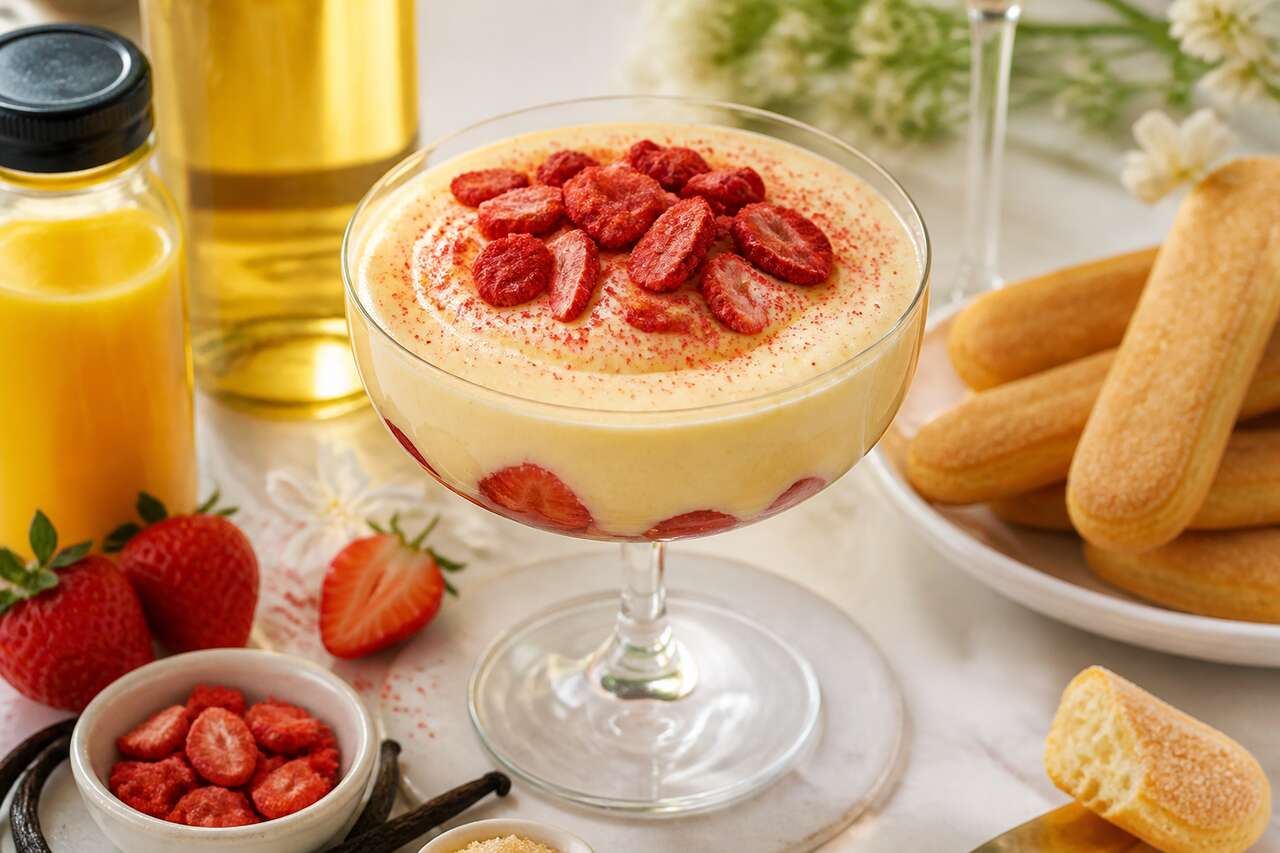 Recette de sabayon aux fraises