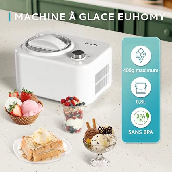 Découvrez notre test détaillé de la sorbetière Euhomy 1L : performances, résultats et avis pour réussir vos glaces maison facilement.