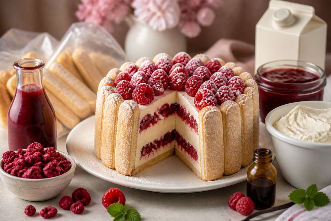Charlotte à la framboise : recette savoureuse et facile