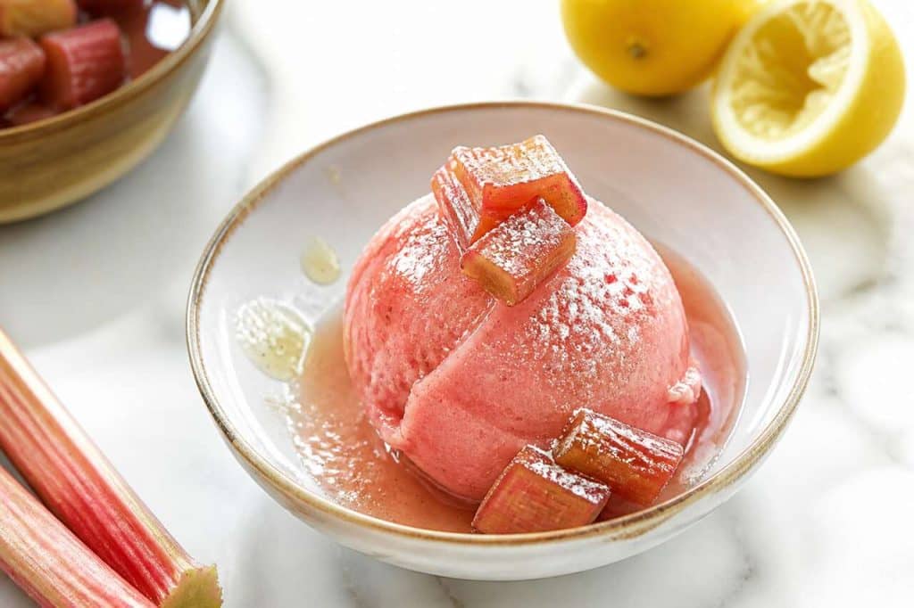 Recette de sorbet à la rhubarbe maison